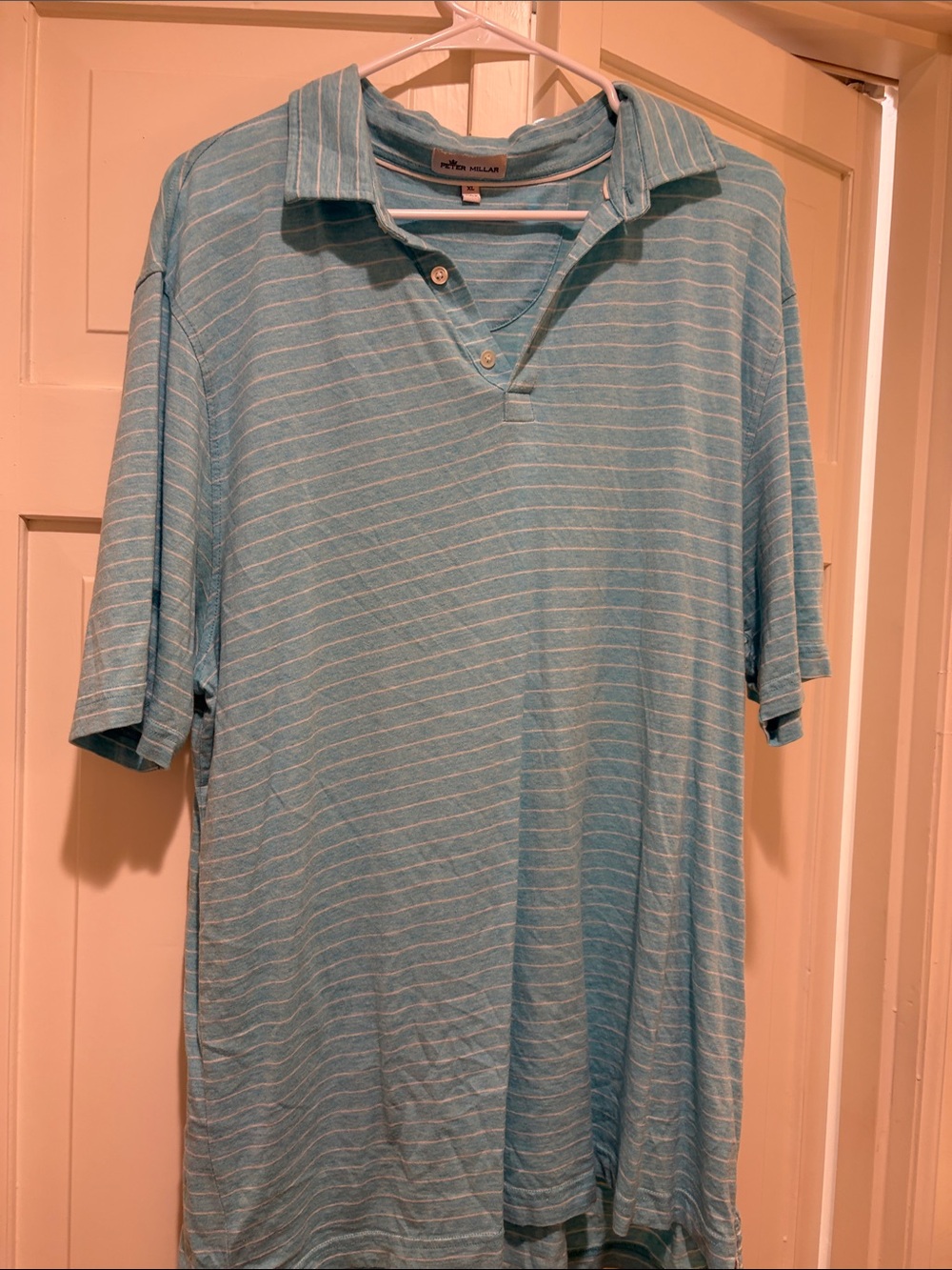 Peter Millar Aqua Striped Polo Shirt